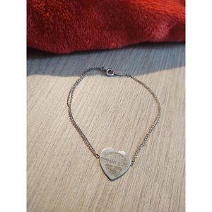 Tiffany & Co 925 sterling silver heart tag bracelet 6.75" vintage handmade 2.7gr
